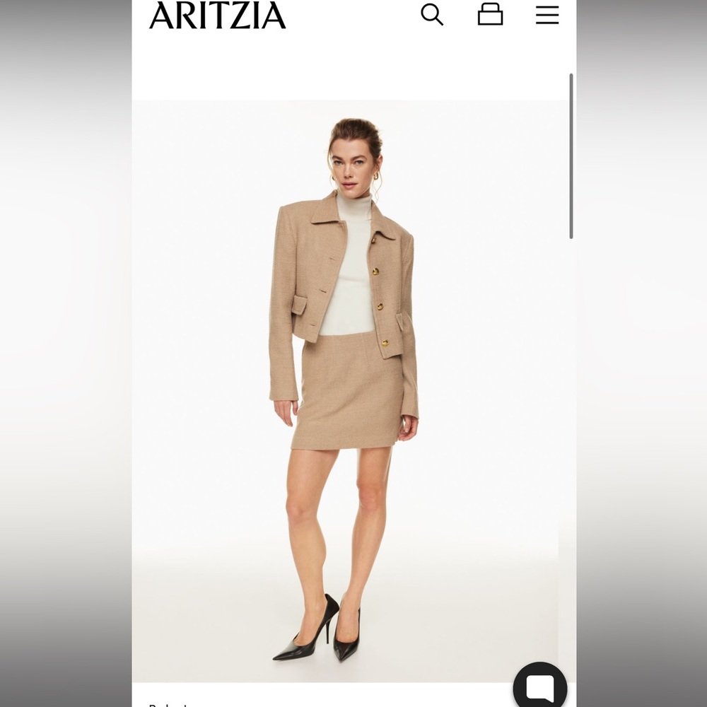 Aritzia Babaton Kinsley skirt - Gold Camel - size 00